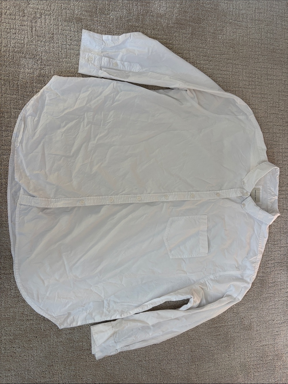 American Eagle Outfitters White Lightweight Button-Up Shirt Cotton Womens XL